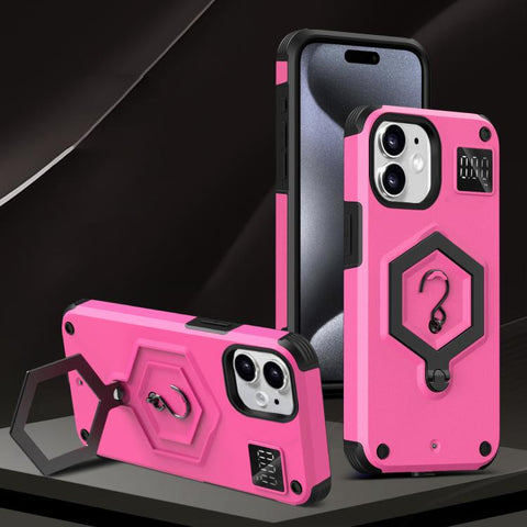 Hexagon Armor Magnetic Holder Weighing Scale Phone Case, For iPhone 12 / 12 Pro, For iPhone 11 Pro Max, For iPhone 11