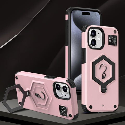 Hexagon Armor Magnetic Holder Weighing Scale Phone Case, For iPhone 12 / 12 Pro, For iPhone 11 Pro Max, For iPhone 11