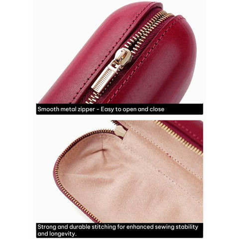 Vegetable Tanned Leather Pressure Resistant Sunglasses Storage Box
