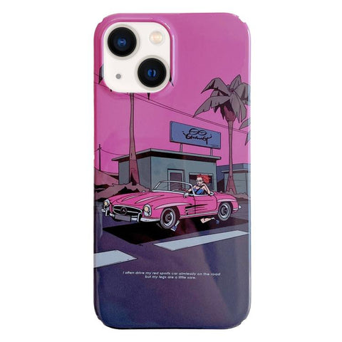 Painted Pattern PC Phone Case, For iPhone 16
