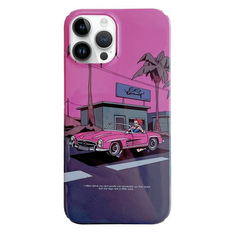 Painted Pattern PC Phone Case, For iPhone 16 Pro