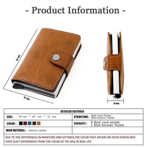 KB237 Carbon Fiber Texture RFID Aluminum Alloy Multi-card Wallet