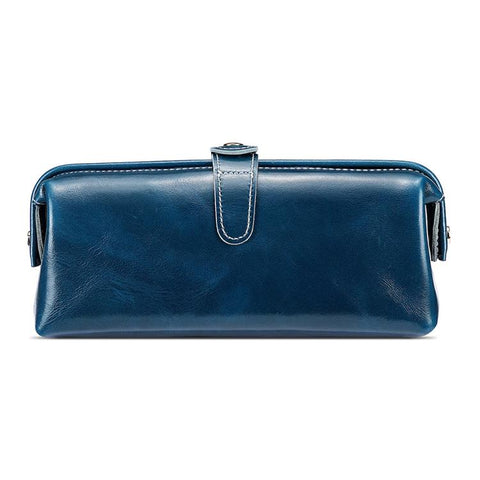 Oil Waxed Leather Toiletries and Cosmetic Tool Storage Bag