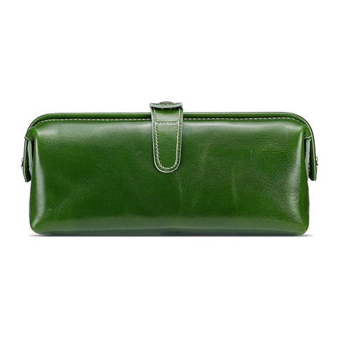 Oil Waxed Leather Toiletries and Cosmetic Tool Storage Bag