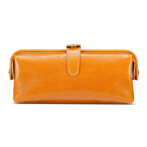 Oil Waxed Leather Toiletries and Cosmetic Tool Storage Bag