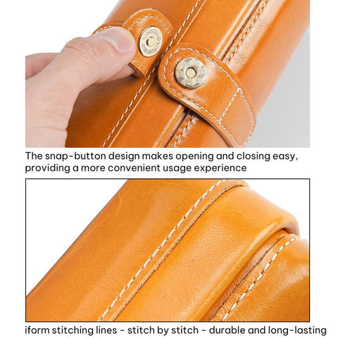 Oil Waxed Leather Toiletries and Cosmetic Tool Storage Bag
