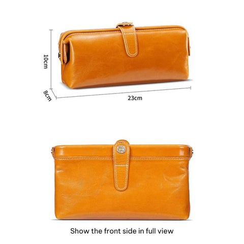 Oil Waxed Leather Toiletries and Cosmetic Tool Storage Bag