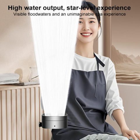Multifunctional 4-Speed Pressurized Spray Gun Filter Shower Head with One Button Water Stop Function