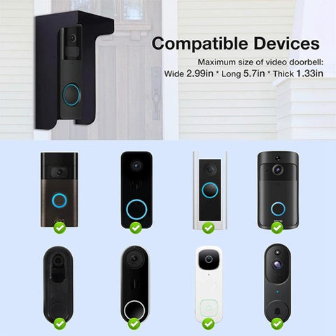 Ring Doorbell Rainproof Cover Metal Bracket Kit, FS-24116
