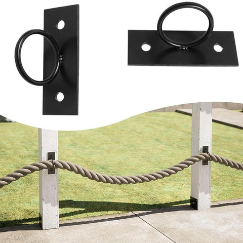 5 Pack Rope Fixing Ring Brackets Decorative Rope Wall / Ceiling Mount Hooks, FS-24125
