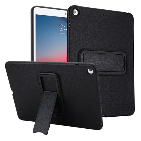 Leather-Textured PU Shockproof Tablet Case with Holder, For iPad Air / Air 2 / 9.7 2017 / 2018