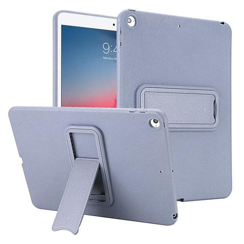 Leather-Textured PU Shockproof Tablet Case with Holder, For iPad Air / Air 2 / 9.7 2017 / 2018