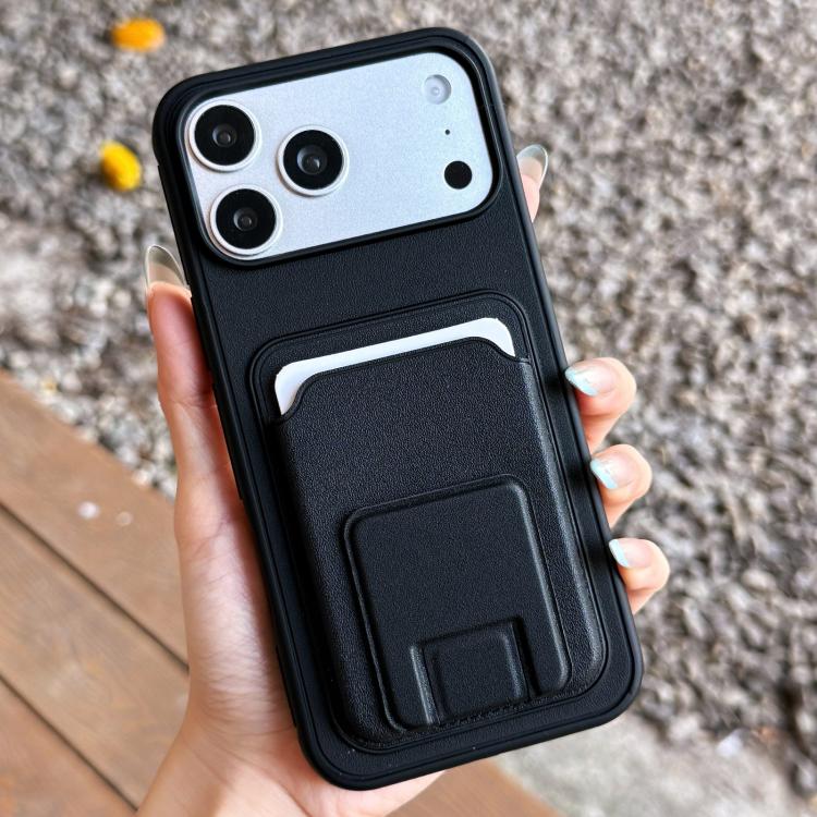 Square Folding Card Bag Holder Phone Case, For iPhone 18 Pro / 17 Pro, For iPhone 18 Pro Max / 17 Pro Max, For iPhone 17, For iPhone Air, For iPhone 16 Pro Max, For iPhone 16 Pro