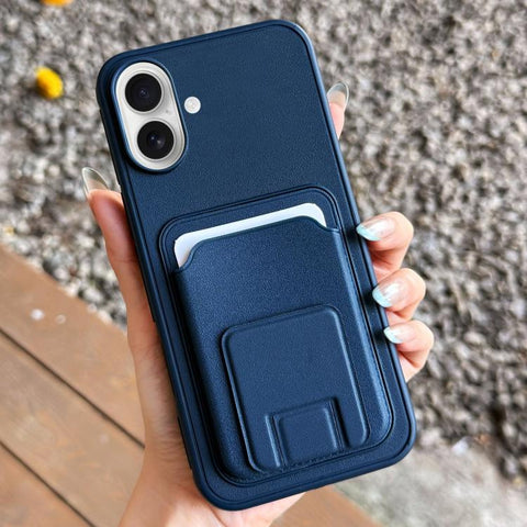 Square Folding Card Bag Holder Phone Case, For iPhone 18 Pro / 17 Pro, For iPhone 18 Pro Max / 17 Pro Max, For iPhone 17, For iPhone Air, For iPhone 16 Pro Max, For iPhone 16 Pro
