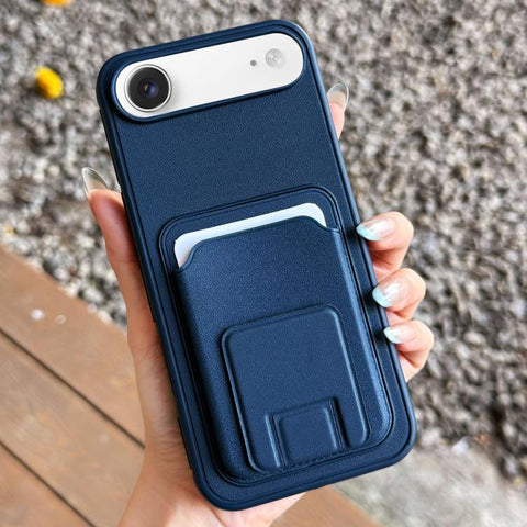 Square Folding Card Bag Holder Phone Case, For iPhone 18 Pro / 17 Pro, For iPhone 18 Pro Max / 17 Pro Max, For iPhone 17, For iPhone Air, For iPhone 16 Pro Max, For iPhone 16 Pro