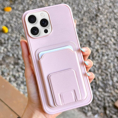Square Folding Card Bag Holder Phone Case, For iPhone 18 Pro / 17 Pro, For iPhone 18 Pro Max / 17 Pro Max, For iPhone 17, For iPhone Air, For iPhone 16 Pro Max, For iPhone 16 Pro