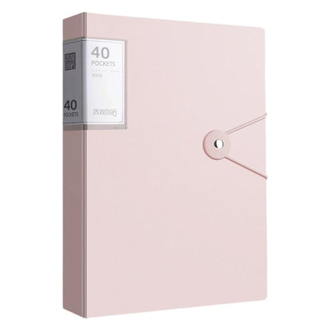A4 Transparent Inner Pocket Document Storage Folder with Buckle, 20 Pockets, 30 Pockets, 40 Pockets, 60 Pockets, 100 Pockets