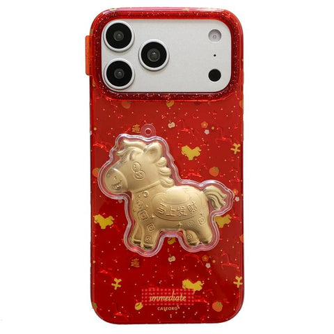 Chinese New Year Traditional Auspicious Motifs PC + TPU Phone Case, For iPhone 18 Pro / 17 Pro, For iPhone 18 Pro Max / 17 Pro Max