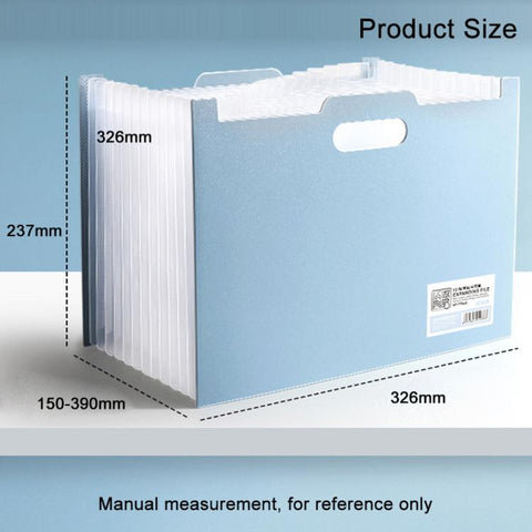 A4 Portable Multiple Compartments File Folder with Index Tabs