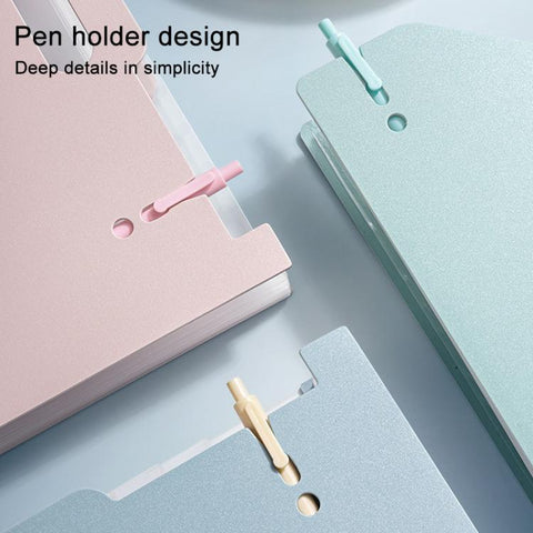 A4 Portable Multiple Compartments File Folder with Index Tabs