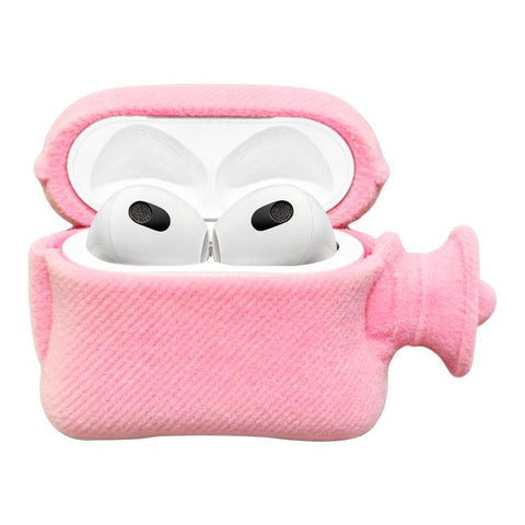 Hand Warmer Plush Earphone Protective Case with Keychain, For AirPods 5 / 4, For AirPods Pro 3, For AirPods Pro 2, For AirPods 3, For AirPods Pro