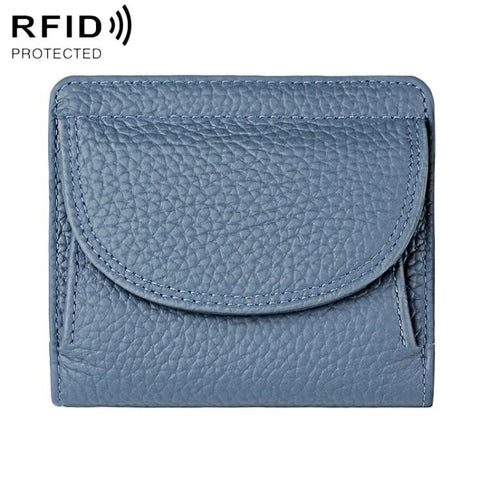 Simple RFID Genuine Leather Mini Wallet