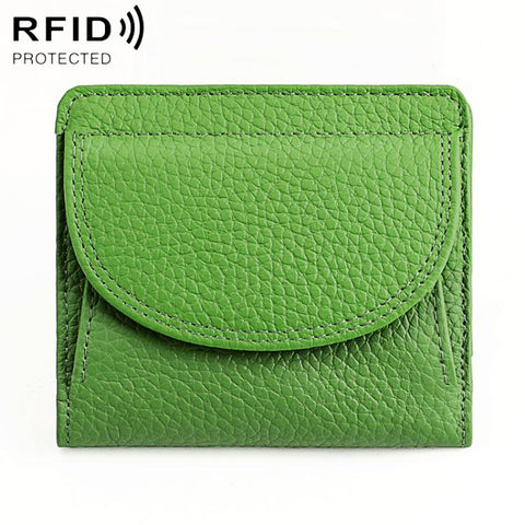Simple RFID Genuine Leather Mini Wallet