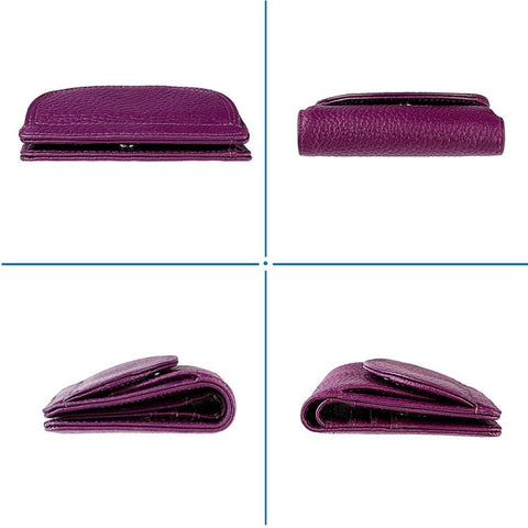 Simple RFID Genuine Leather Mini Wallet