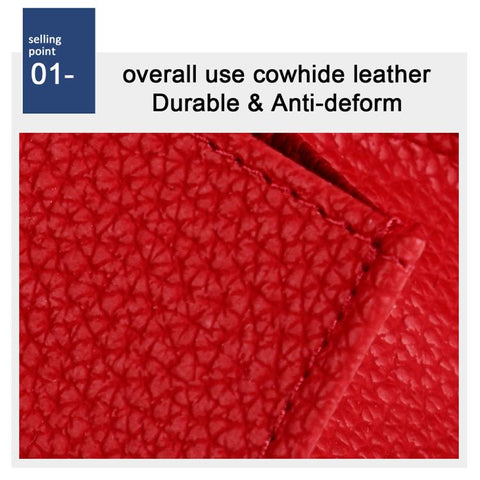 KB301 RFID Anti-theft Genuine Leather Zipper Card Bag