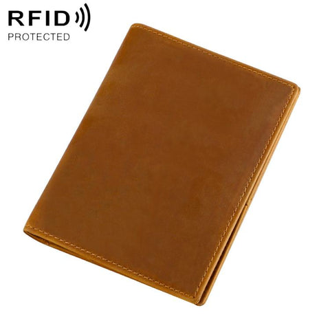Crazy Horse Leather RFID Anti-theft ID Bag