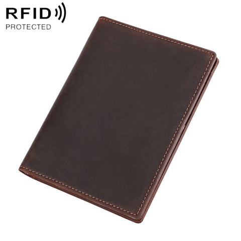 Crazy Horse Leather RFID Anti-theft ID Bag
