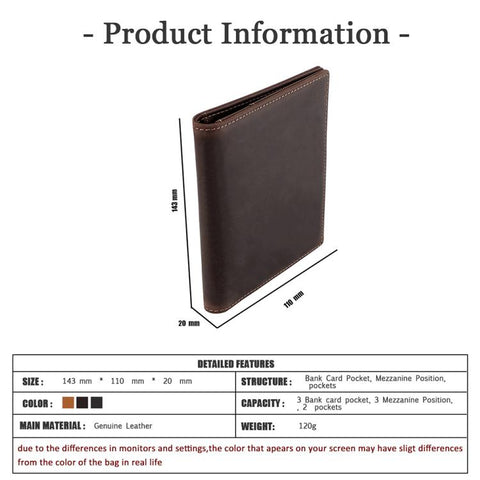 Crazy Horse Leather RFID Anti-theft ID Bag