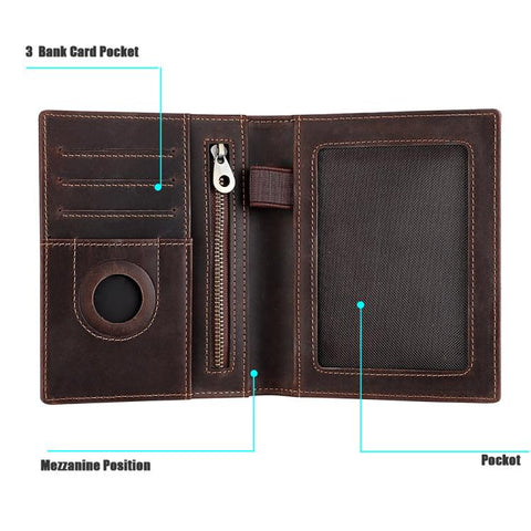 Crazy Horse Leather RFID Anti-theft ID Bag
