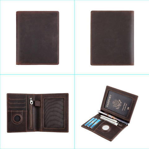 Crazy Horse Leather RFID Anti-theft ID Bag