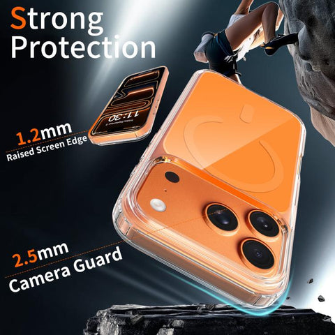 Colorful Hard PC Hybrid Soft TPU Magnetic Phone Case, For iPhone 18 Pro / 17 Pro, For iPhone 18 Pro Max / 17 Pro Max, For iPhone 17