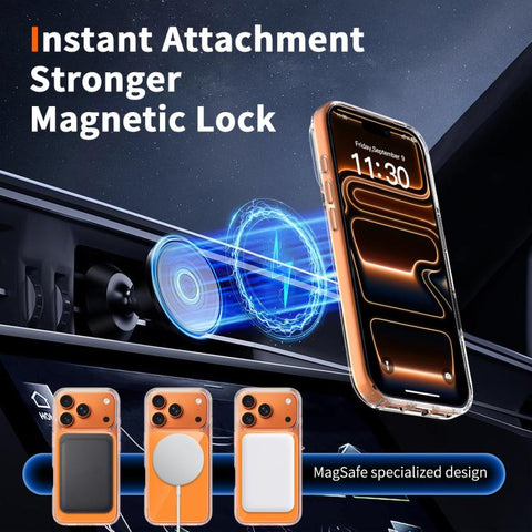 Colorful Hard PC Hybrid Soft TPU Magnetic Phone Case, For iPhone 18 Pro / 17 Pro, For iPhone 18 Pro Max / 17 Pro Max, For iPhone 17