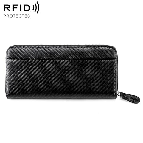 Genuine Leather RFID Anti-theft Accordion Zipper Coin Purse
