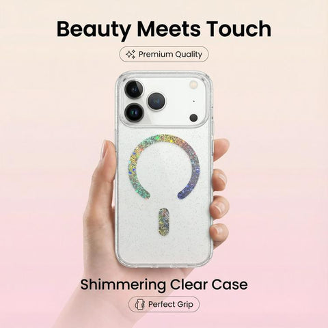 Glitter Magnetic TPU Phone Case, For iPhone 18 Pro / 17 Pro, For iPhone 18 Pro Max / 17 Pro Max