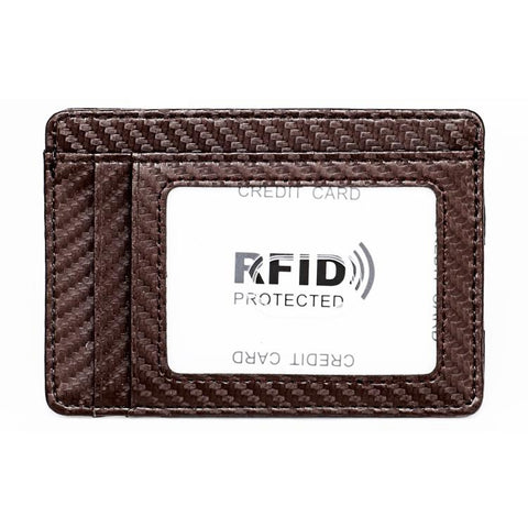 KB197 Carbon Fiber RFID Anti-theft Fashion Card Bag