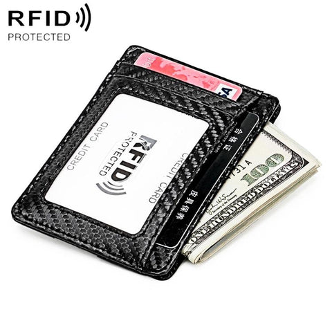 KB197 Carbon Fiber RFID Anti-theft Fashion Card Bag