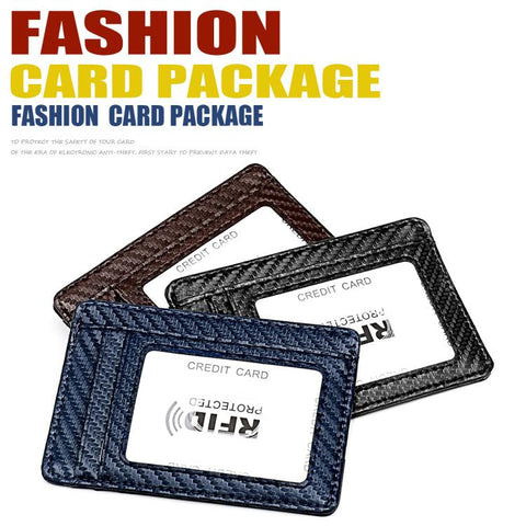 KB197 Carbon Fiber RFID Anti-theft Fashion Card Bag