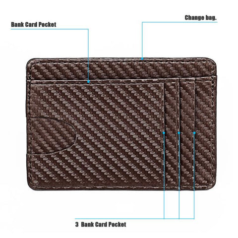 KB197 Carbon Fiber RFID Anti-theft Fashion Card Bag