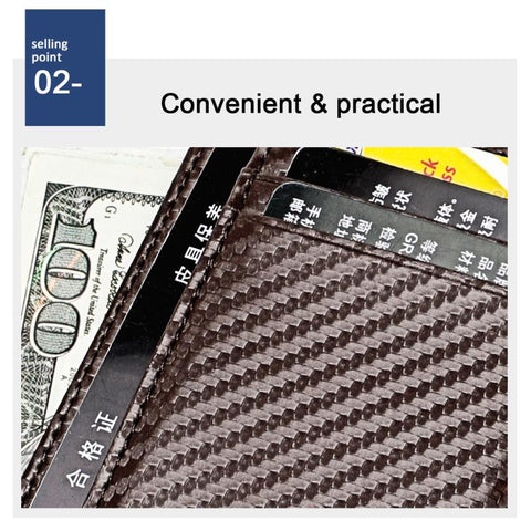KB197 Carbon Fiber RFID Anti-theft Fashion Card Bag