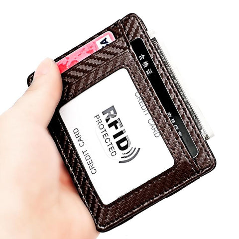 KB197 Carbon Fiber RFID Anti-theft Fashion Card Bag