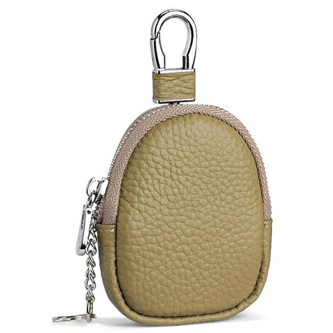 Mini Genuine Leather Earphone Data Cable Coin Bag