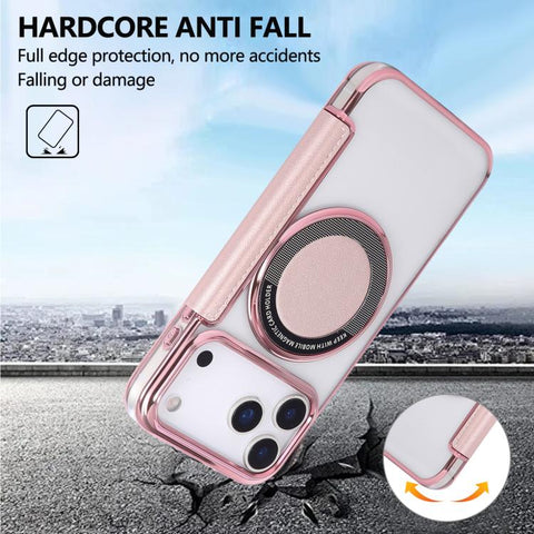 Ultra-thin Magnetic Plating Vegan Leather Phone Case, For iPhone 18 Pro / 17 Pro, For iPhone 18 Pro Max / 17 Pro Max, For iPhone 17, For iPhone Air, For iPhone 16e, For iPhone 16 Pro Max