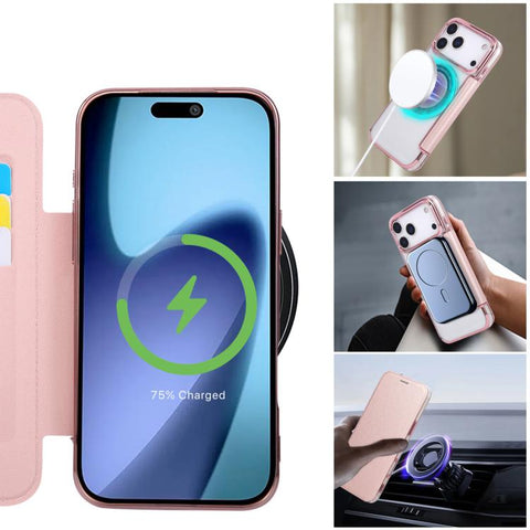 Ultra-thin Magnetic Plating Vegan Leather Phone Case, For iPhone 18 Pro / 17 Pro, For iPhone 18 Pro Max / 17 Pro Max, For iPhone 17, For iPhone Air, For iPhone 16e, For iPhone 16 Pro Max