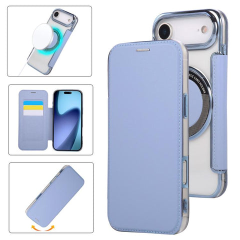 Ultra-thin Magnetic Plating Vegan Leather Phone Case, For iPhone 18 Pro / 17 Pro, For iPhone 18 Pro Max / 17 Pro Max, For iPhone 17, For iPhone Air, For iPhone 16e, For iPhone 16 Pro Max