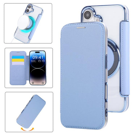 Ultra-thin Magnetic Plating Vegan Leather Phone Case, For iPhone 18 Pro / 17 Pro, For iPhone 18 Pro Max / 17 Pro Max, For iPhone 17, For iPhone Air, For iPhone 16e, For iPhone 16 Pro Max