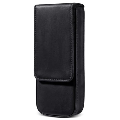 Crazy Horse Leather Magnetic Drawer Style Three Pieces Pencil Case